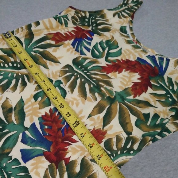 Hilo Hattie Hawaiian Red Ginger Faux Wrap Dress - Picture 8 of 12